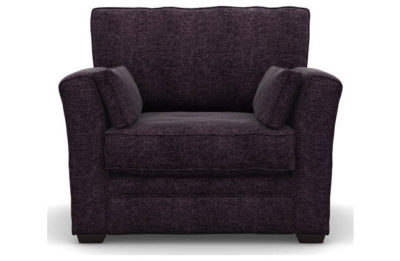 Heart of House Malton Tweed Fabric Cuddle Chair - Purple